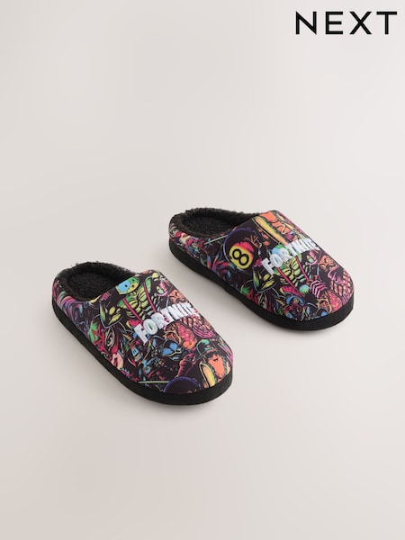 Noir - Fortnite Slipper Mules