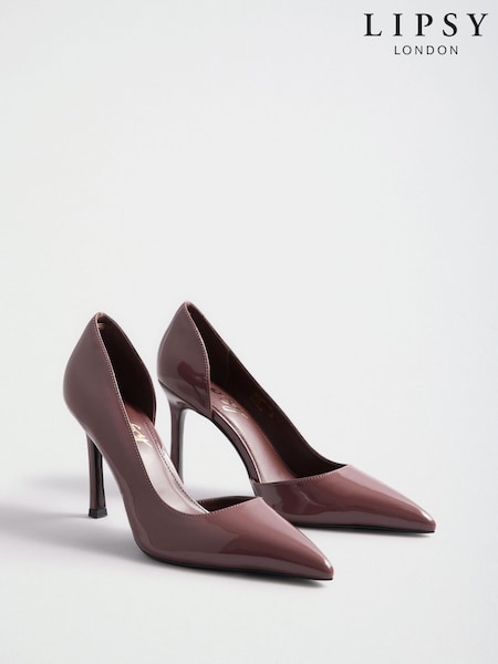 Mink Brown - Lipsy Closed Back Dorsay High Heel Court Shoes