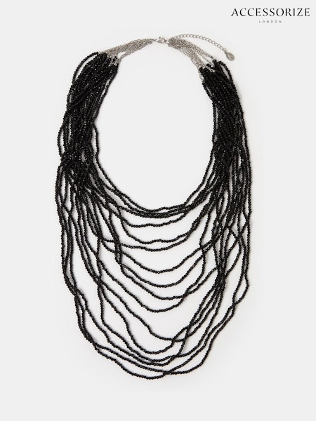 Accessorize Black Beaded Layered Necklace (V50694) | €29