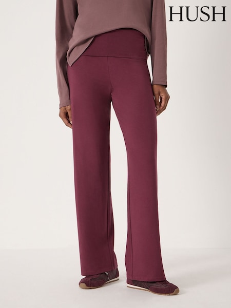 Hush Red Amie Fold Over Waist Joggers (V51083) | SGD 116