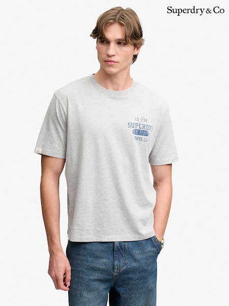 Grey - Regular Superdry Athletic Essentials T-shirt