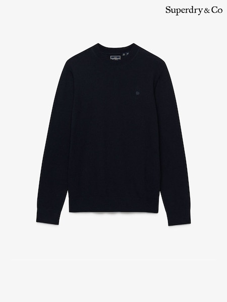 Dunkelblau - Regular Superdry Essential Lw Wool Blend Jumper