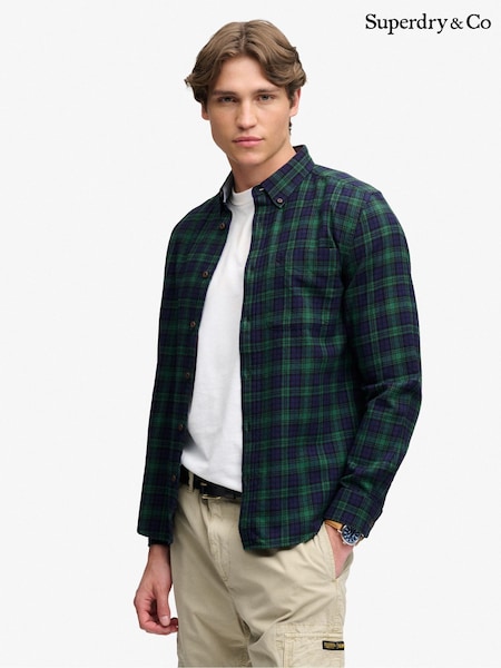 Black - Regular Superdry Long Sleeve Cotton Lumberjack Shirt