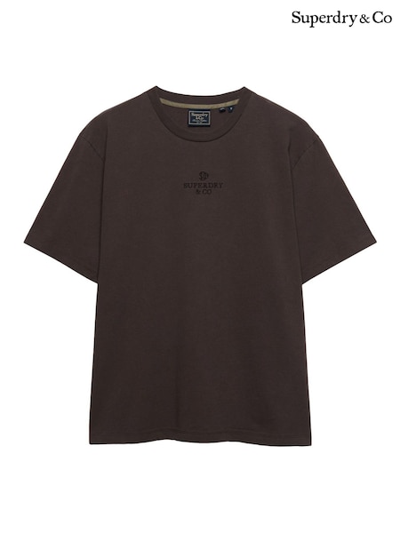 Brown - Regular Superdry Micro Logo T-shirt