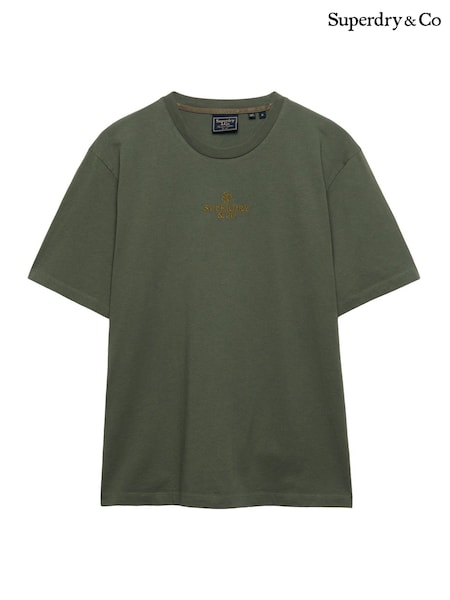 أخضر - Regular Superdry Micro Logo T-shirt