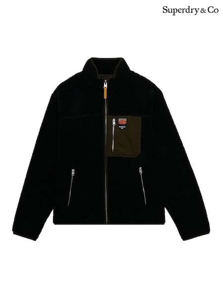 Negro - Regular Superdry Vintage Retro Full Zip Fleece