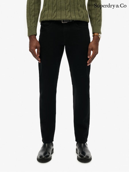Svart - Regular Superdry Vintage Slim Straight Leg Jeans