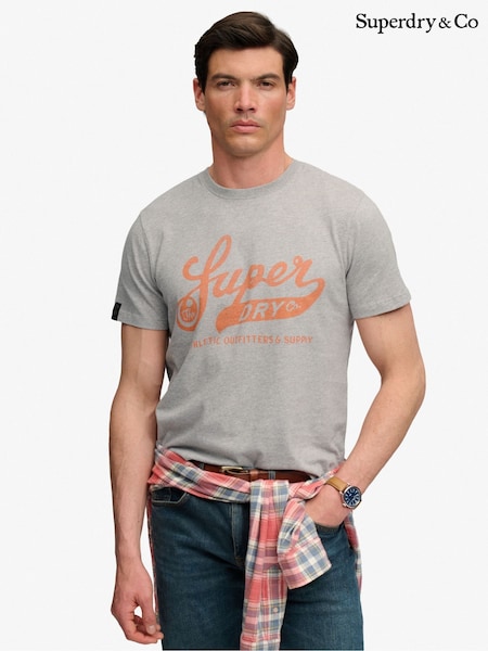 Grey - Regular Superdry Vintage Script T-shirt