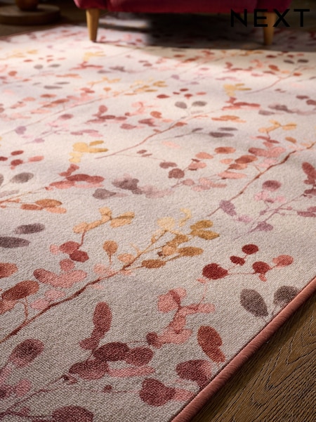 Washable Autumnal Leaf Rug