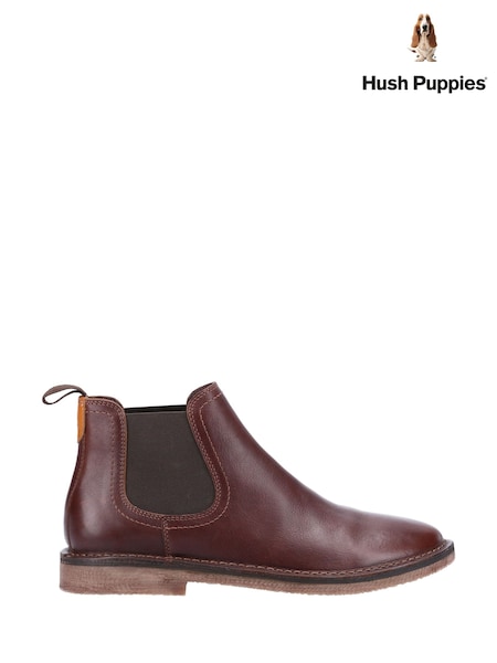 Hush Puppies Brown Shaun Leather Chelsea Boots (V52194) | €106