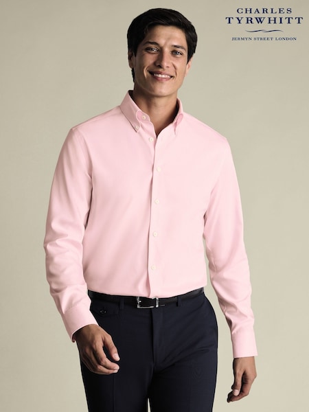 Charles Tyrwhitt Pink Non Iron Pinpoint Oxford Shirt (V52203) | €99