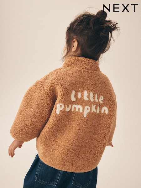 Orange Pumpkin - Zip Through Fleece (3mths-7yrs)