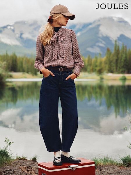 Dark Blue - Joules Western Horseshoe Jeans