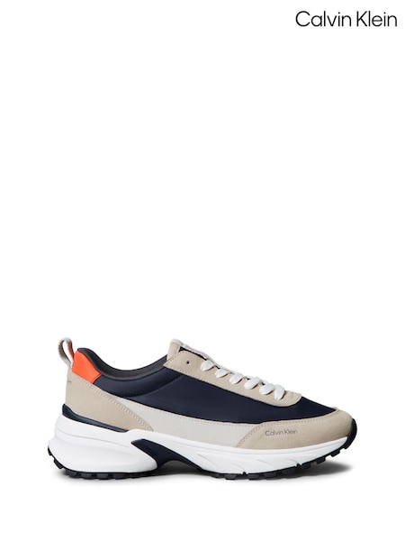 Calvin Klein Blue Trailblazer — Suede Runner Trainers (V53050) | €209