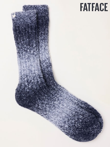 Blue - Regular Fatface Boot Socks