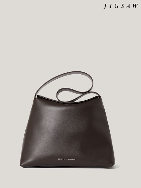 Jigsaw Brown Fold Over Shoulder Bag (V53245) | €232.50