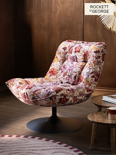 Rockett St George Lounge Lover Swivel Accent Chair