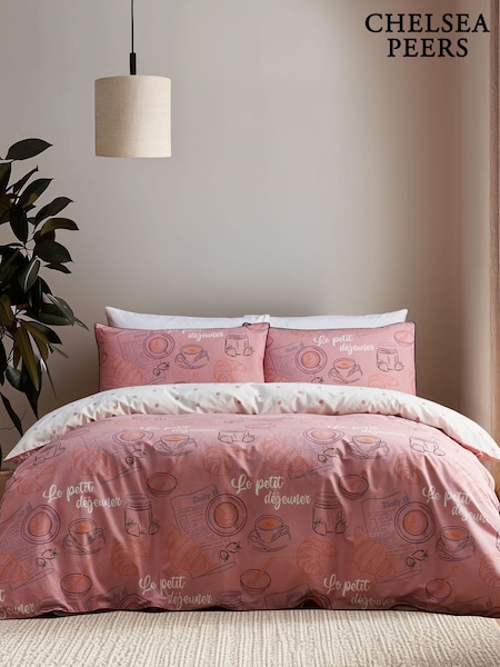 Chelsea Peers Pink Cotton Breakfast and Polka Dot Print Reversible Bedding Set (V53581) | €73 - €113