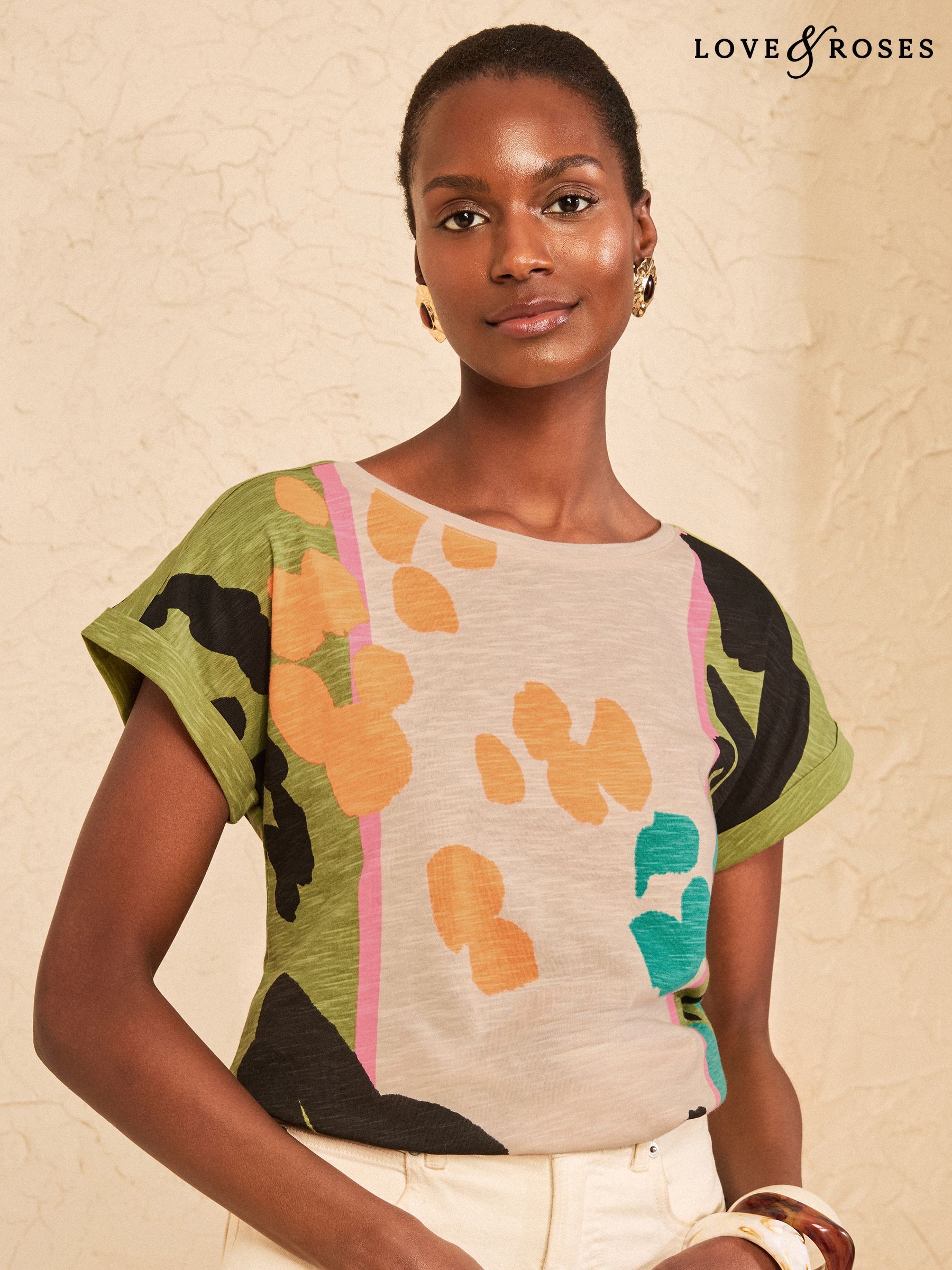 トップス UND LANDSCAPE PRINT LONG TOP Animal Print Tops | Leopard & Snake Print Tops & T-shirts | Next USA