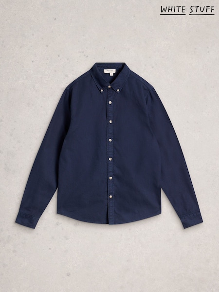 White Stuff Navy Bruton Oxford Shirt (V53742) | AED291