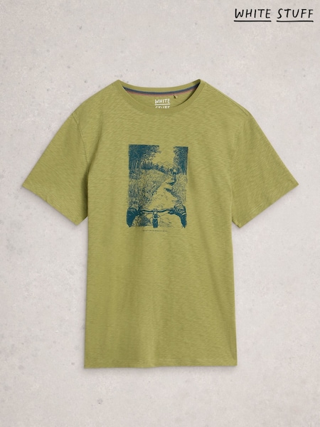 White Stuff Green Abersoch Nature Graphic T-Shirt (V53775) | SGD 64