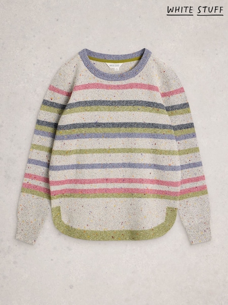 White Stuff Grey Talia Nep Stripe Jumper (V53869) | 376 QAR