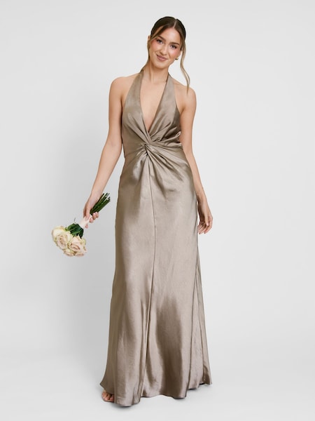 Six Stories Plunge Knot Neck Scarf Bridesmaid Dress (V54288) | ‏649‏₪