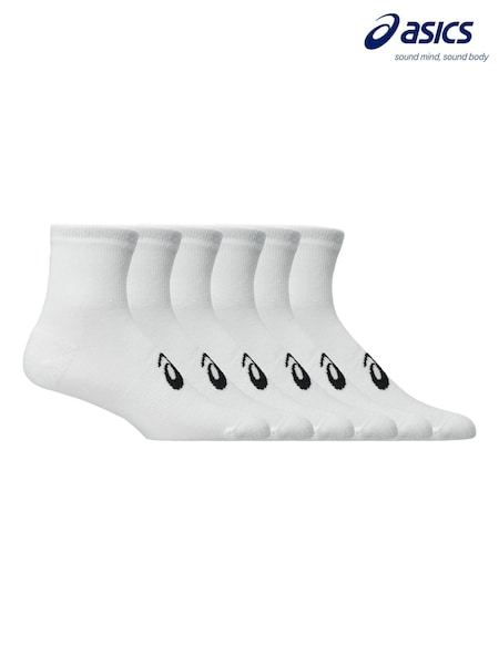 White - Regular Asics Quarter Socks 6 Pack