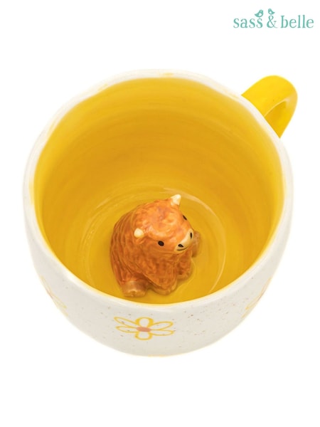 Sass & Belle Yellow Surprise Highland Cow Mug (V54325) | €23