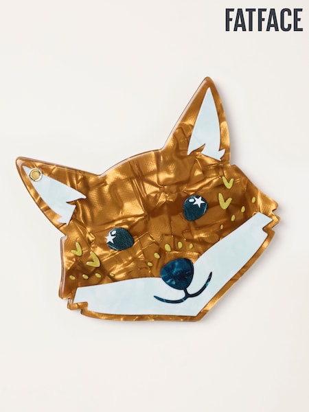 Orange - Fatface Fox Print Resin Mirror