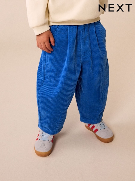 Cobalt Blue - Textured Corduroy Pull On Trousers (3mths-7yrs)