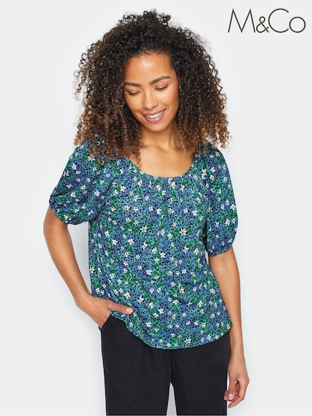 M&Co Ditsy Floral Short Sleeve Top (V54470) | R$ 265