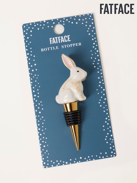 Fatface Hare Ceramic Bottle Stopper