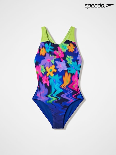 Blue - Speedo Print Splashback Swimsuit