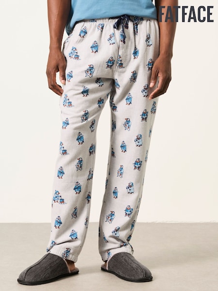 Gris - Regular Fatface Puffin Print Pyjama Bottom