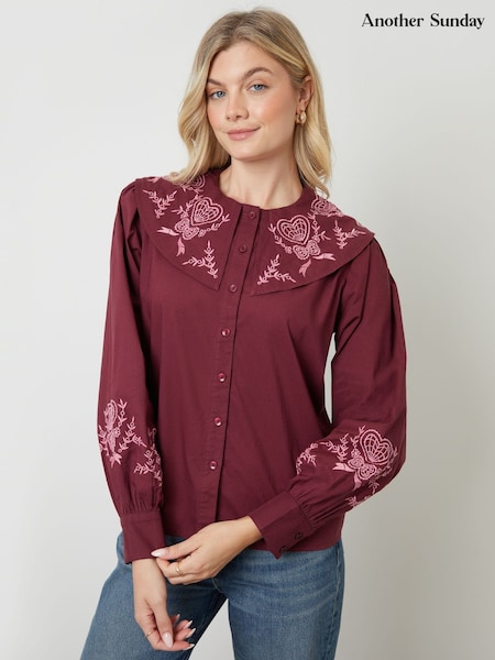 Rojo - Another Sunday Gingham Button Through Blouse (V55194) | 57 €