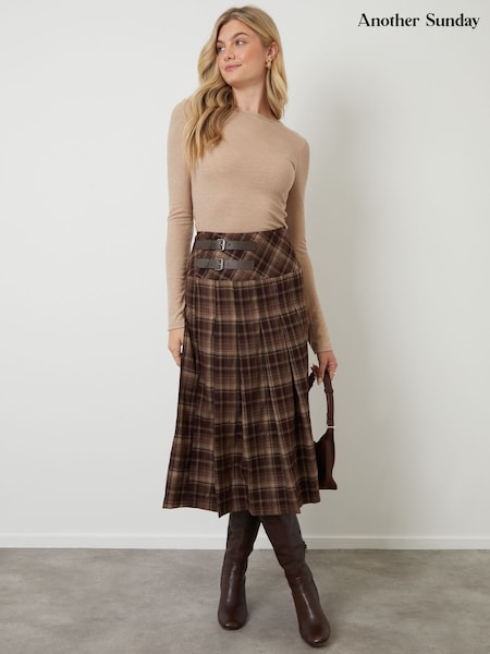 Another Sunday Check Buckle Detail Midi Dress (V55201) | 54 €