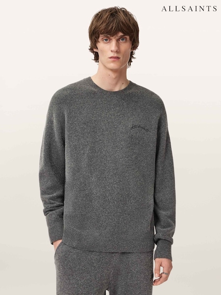 AllSaints Grey Odessa Crew Neck Jumper (V55637) | €183