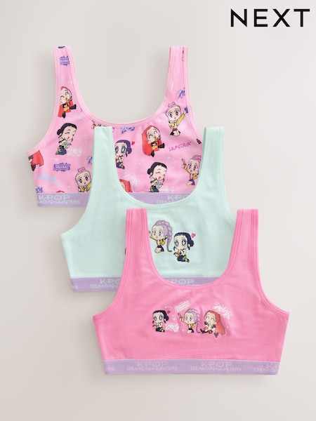 Pink Kpop Demon Hunters - Kpop Scoop Crop Top (5-16yrs)