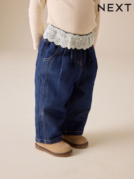 Peplum Dark Wash - Wide Leg Jeans (3mths-7yrs)