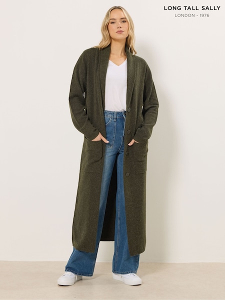 Long Tall Sally Green Knitted Coatigan (V56328) | kr848