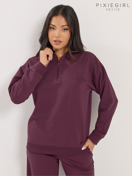 PixieGirl Petite Red Monte Carlo Zip Sweatshirt (V56336) | $72