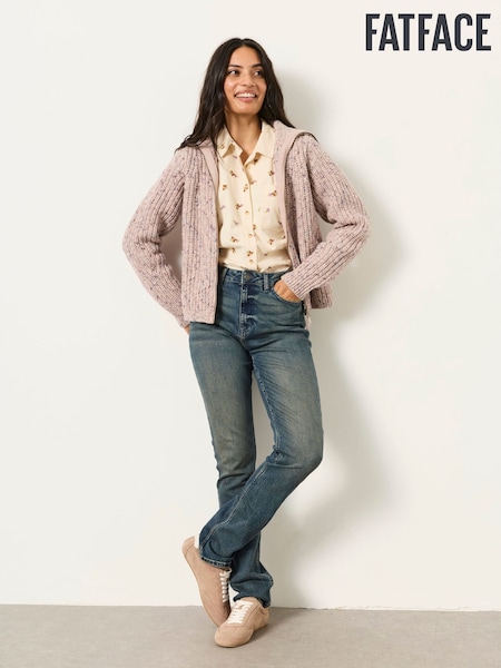 Dark Teal Blue - Fatface Girlfriend Jeans