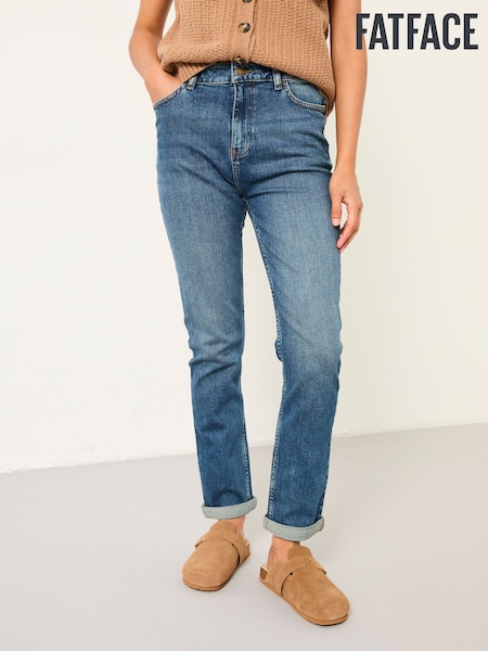 Indigo Blue - Fatface Girlfriend Jeans