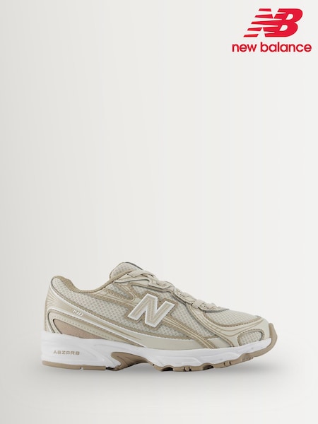 Taupe rjava - New Balance Kids 740 Bungee Lace Trainers
