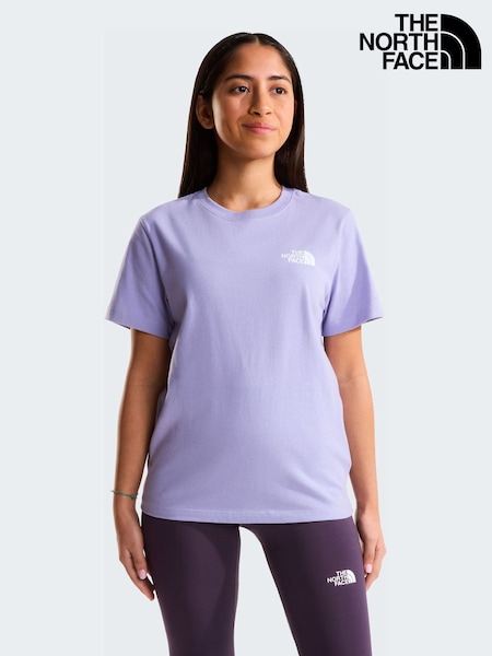 Purple - The North Face Teen Evolution Box Nse Back Graphic T-shirt