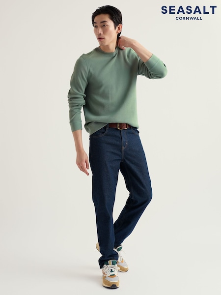 Seasalt Cornwall Green Mens Jackline Long Sleeve Top (V57028) | AED268