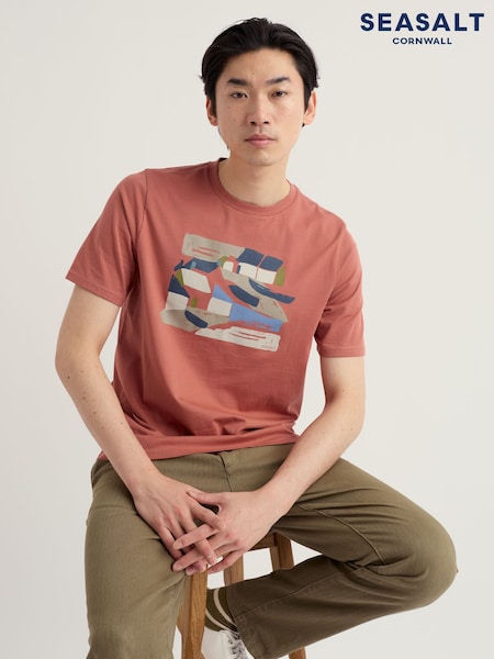 Seasalt Cornwall Red Midwatch T-Shirt (V57032) | ₪151