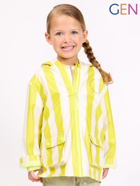 GEN Yellow Hooded Printed Raincoat (V57171) | € 50