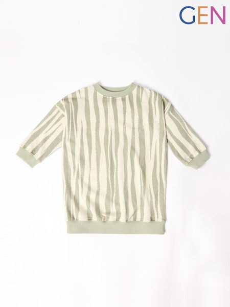 GEN Tiger Stripe Sweatshirt Dress (V57181) | 209 LEI